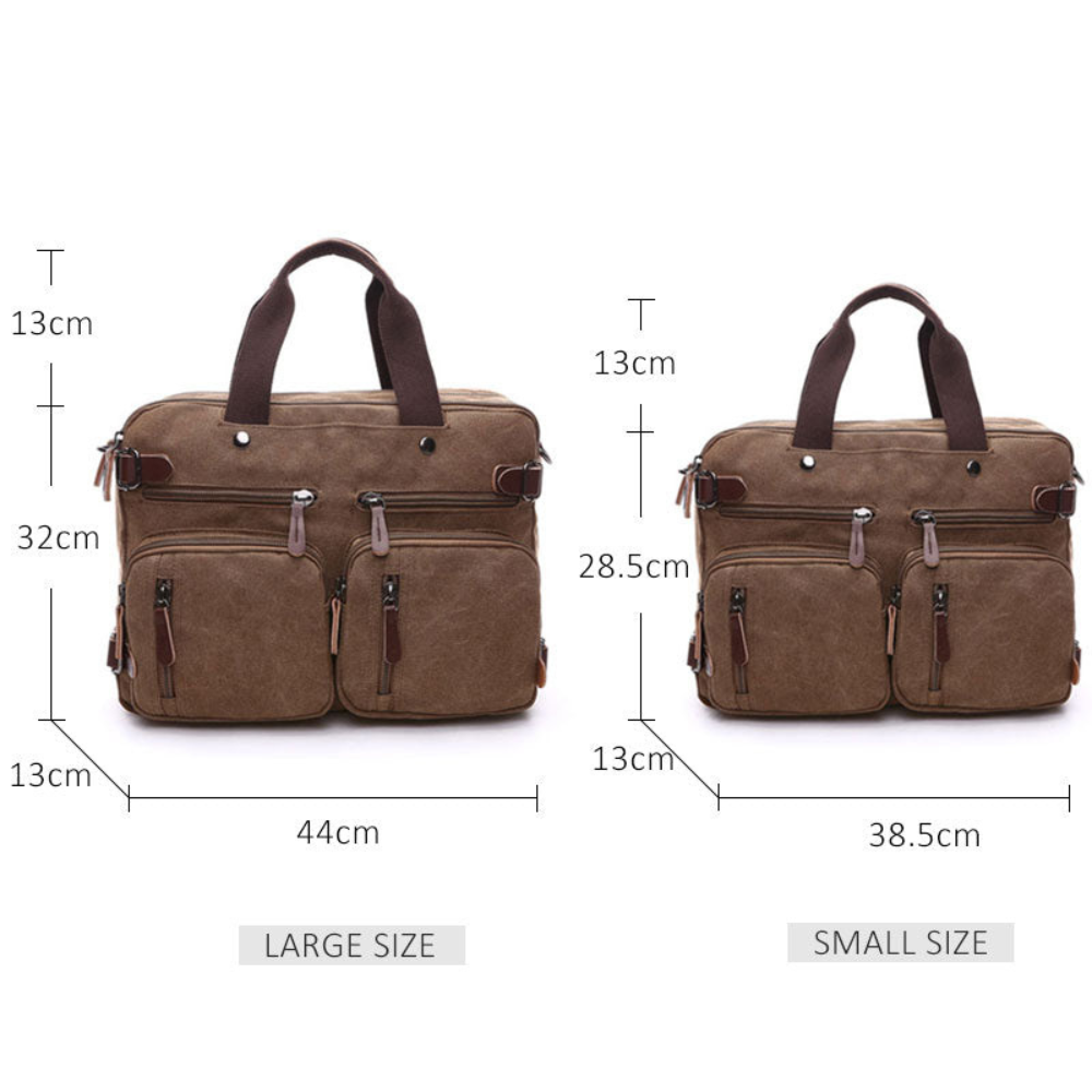 Briefcase for Men 16 Oz Canvas Messenger Bag Laptop Casual Satchel