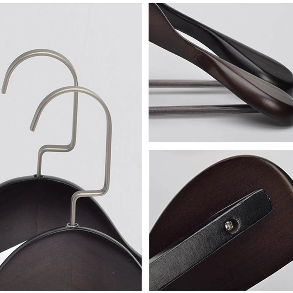 Clothes Hanger Solid Wood Closet Organizer Set of 4 Pack
