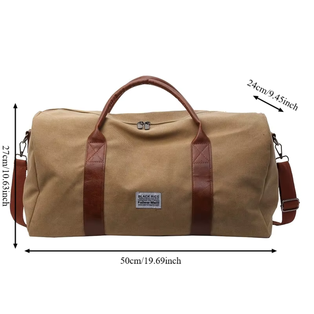 Canvas Duffle Bag Large Capacity Travel Gear and Gym Storage Organizer