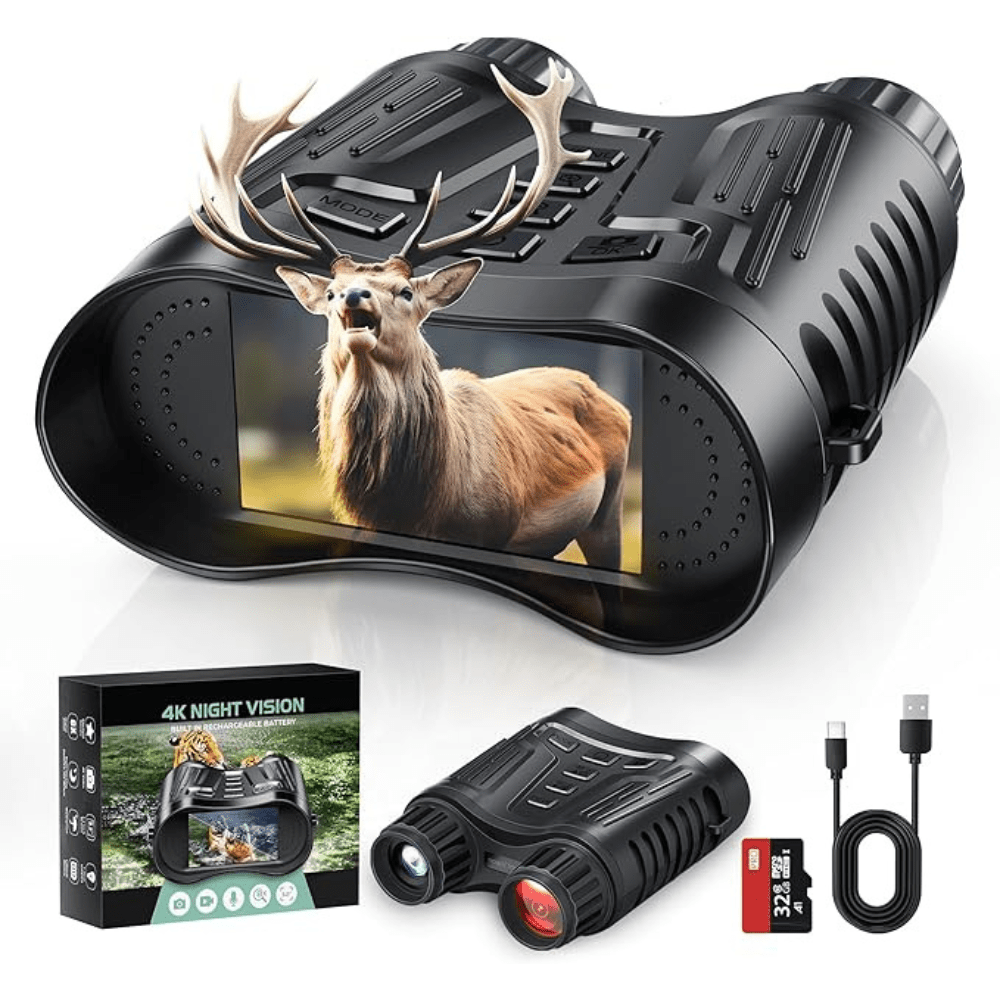 Binoculars with 4K Video, 36MP Photo, 8x Digital Zoom and 3.2 Inch Screen