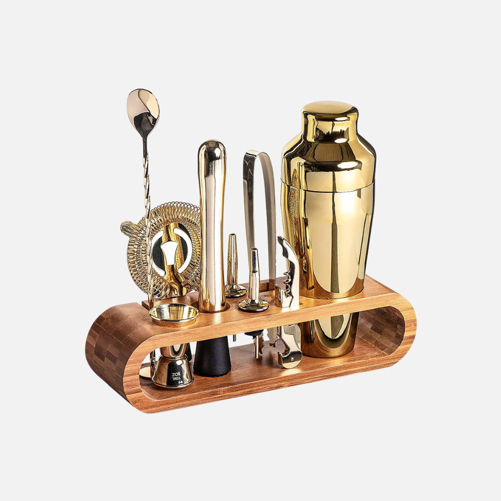 Cocktail Set, 10pcs Bar Kit Essentials Including Storage Stand