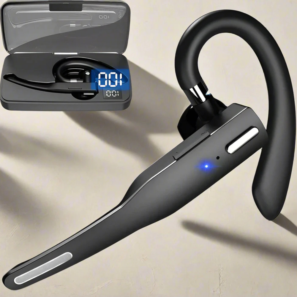 Wireless Headset, Dual Mic Bluetooth 5.1 Noise Cancelling Earphone