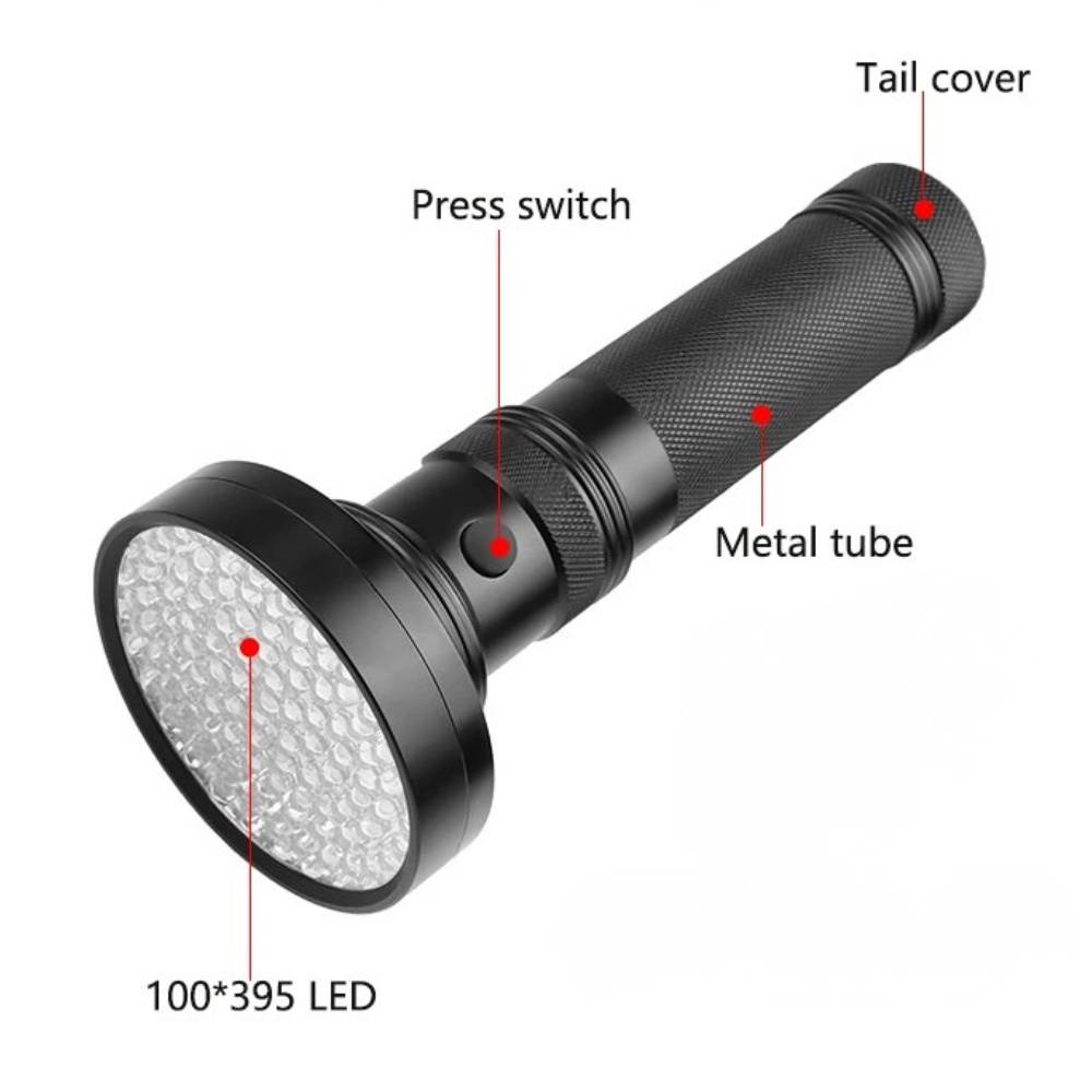 Handheld UV Flashlight For Stain Finder, Bed Bug Detection & Pet Stains