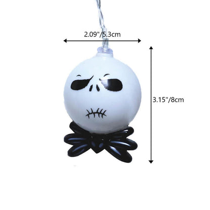 One string light head measuring 2.09 inches (5.3 cm) across and 3.15 inches (8 cm) tall from the cap to the bow tie