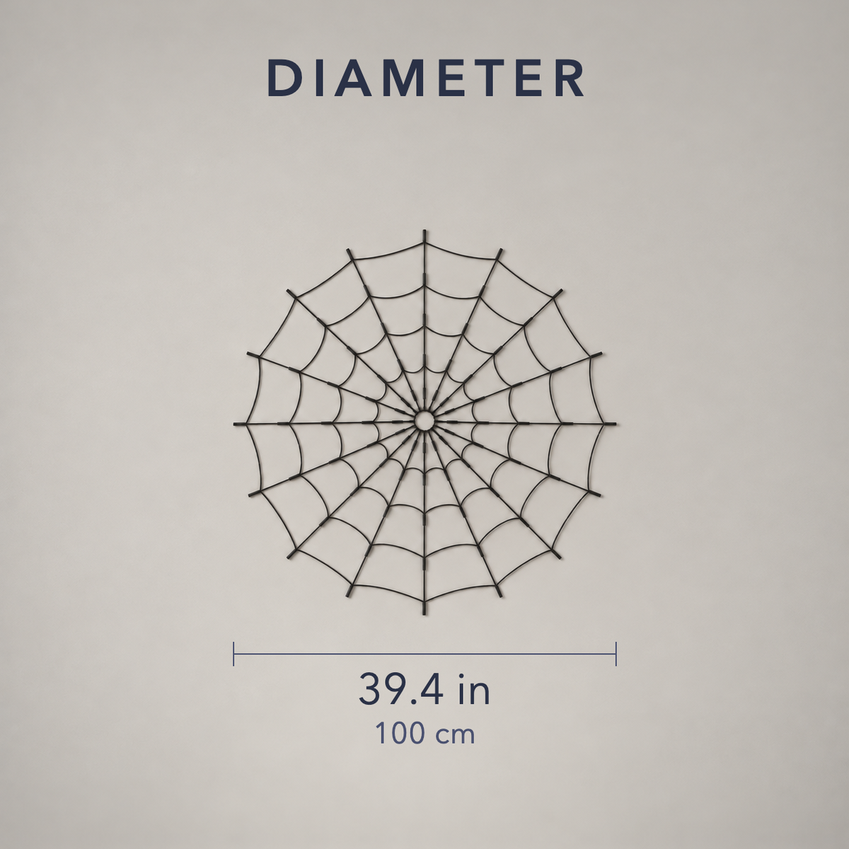 Spider web light measuring 39.4 inches (100 cm) across