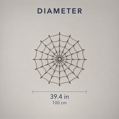 Spider web light measuring 39.4 inches (100 cm) across