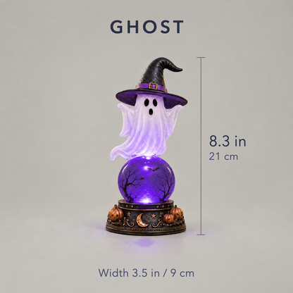 Ghost crystal ball lamp dimensions, 8.3 in tall and 3.5 in wide