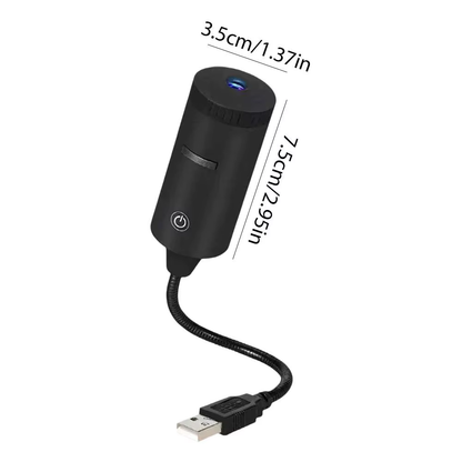 Christmas projector light dimensions: the head is 2.95 inches long and 1.37 inches across, on a flexible gooseneck with a USB plug