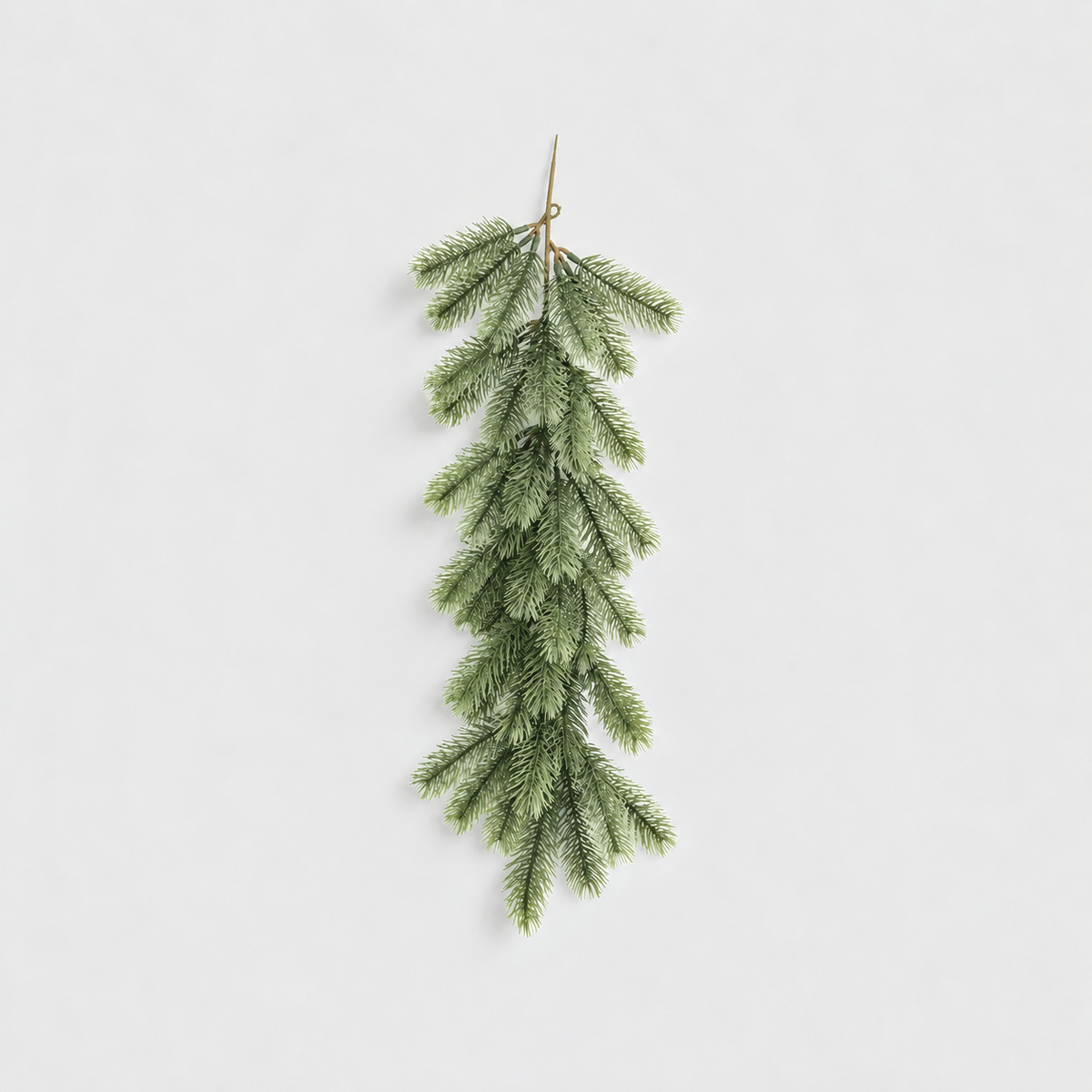 Short green artificial pine swag, 24 inches long, on a light grey background