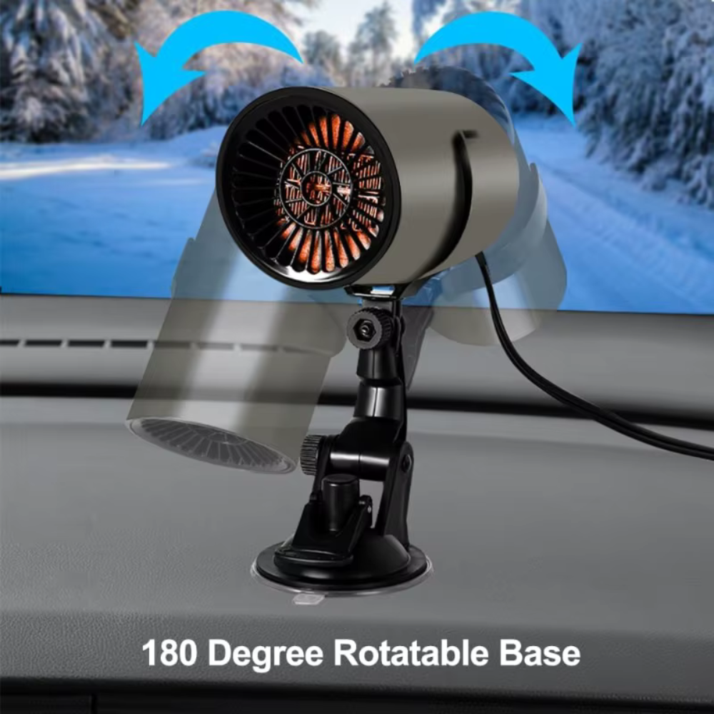 Cup Shape Car Air Blower - Heating & Cooling Fan With Adjustable 360 Degree Rotation & Use for Car, SUV, RV & Truck