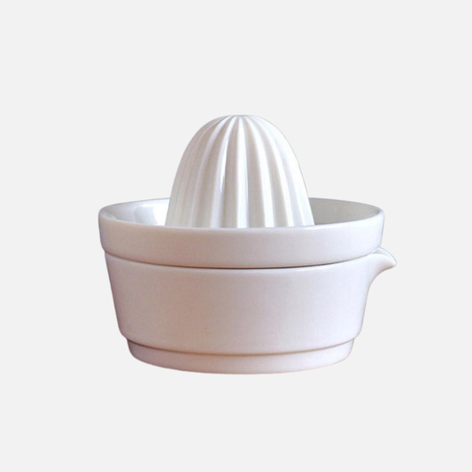 Orange Juicer Handheld Manual Lemon Press, Ceramic Ribbed Fruit Squeezer