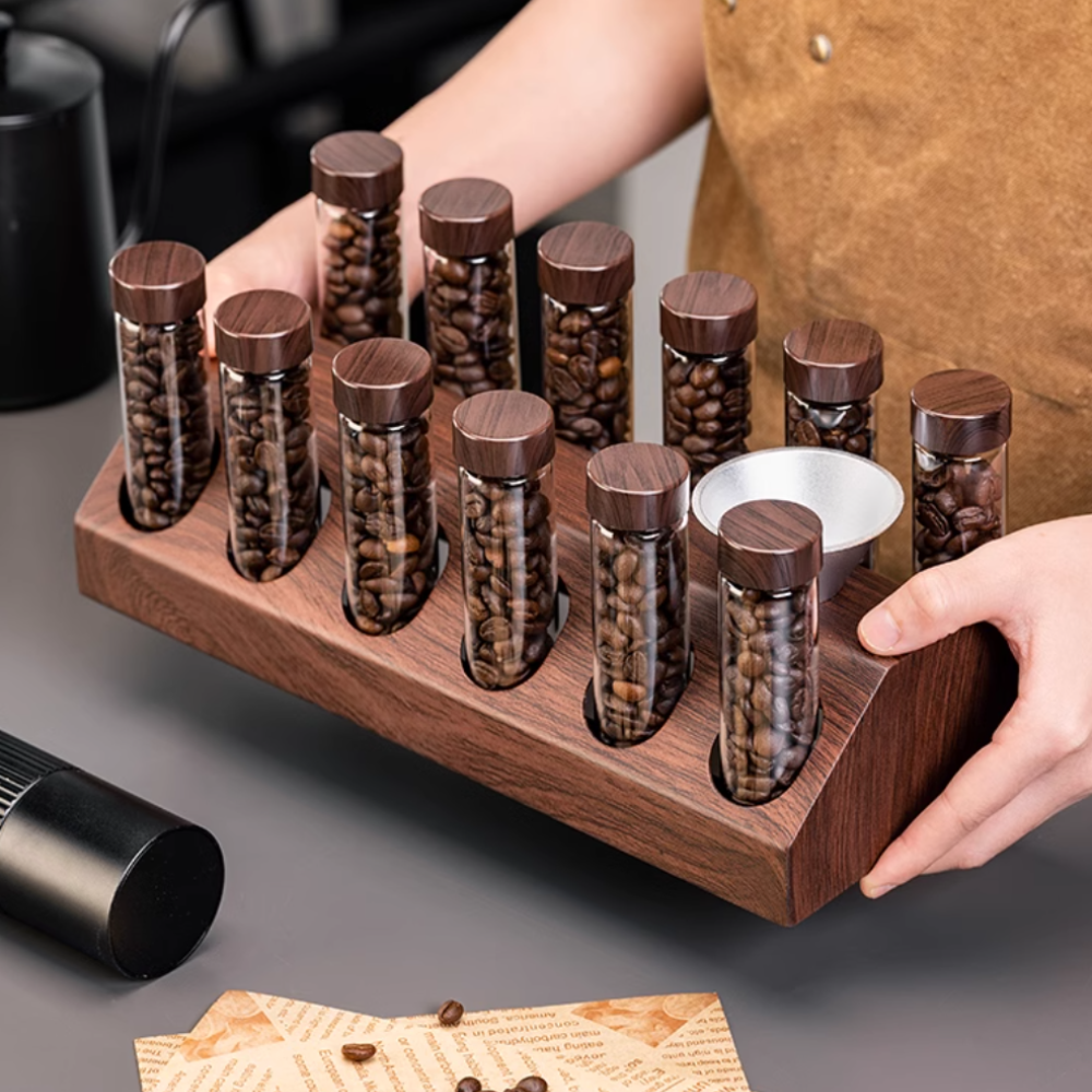 Coffee Bean Storage Test Tube Set - Countertop or Drawer Storage