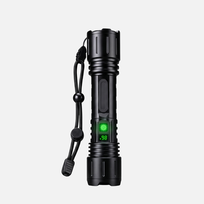 Rechargeable LED Flashlight, Tactical Power Bank Zoomable Torch Light