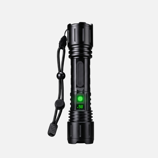 Rechargeable LED Flashlight, Tactical Power Bank Zoomable Torch Light