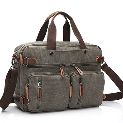 Briefcase for Men 16 Oz Canvas Messenger Bag Laptop Casual Satchel