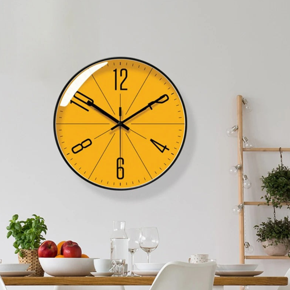 Nordic Modern Wall Clock, 14" Contemporary Home Style Clock