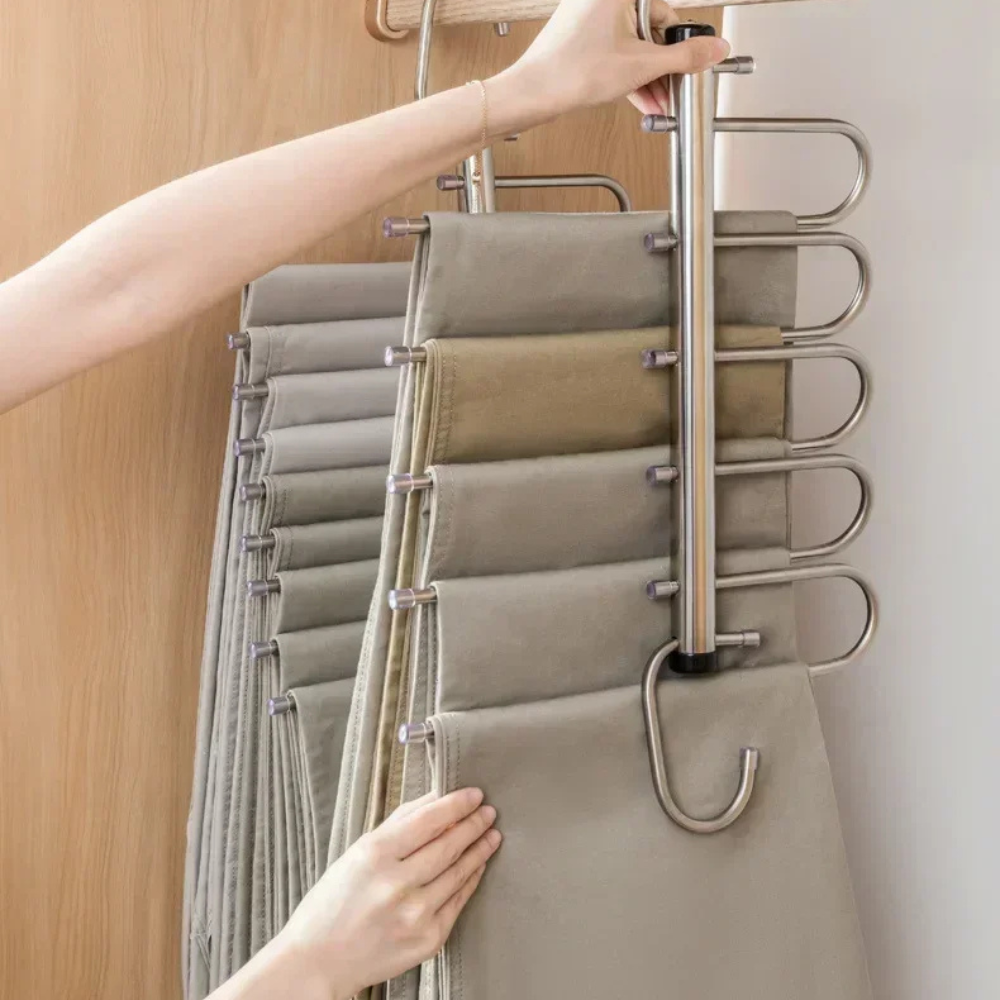 Pants Hanger Closet Organizer Stainless Steel Space Saver