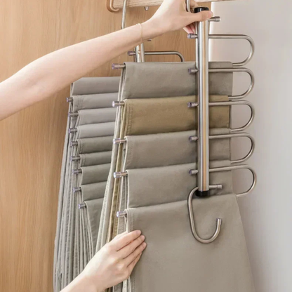 Pants Hanger Closet Organizer Stainless Steel Space Saver