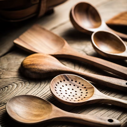 Wooden Utensil 7-Piece Kitchen Set