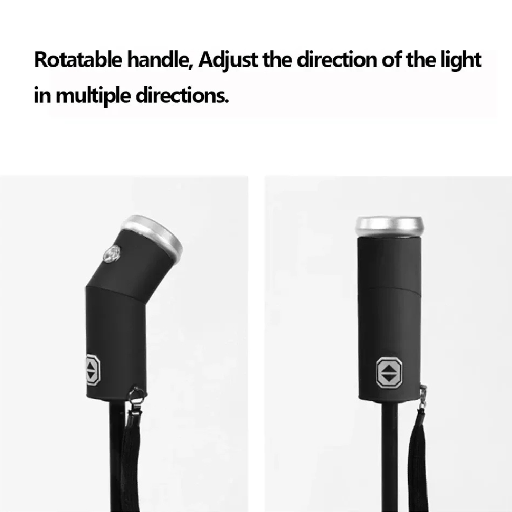 Foldable Umbrella with Automatic Button, Reverse Design and LED Flashlight