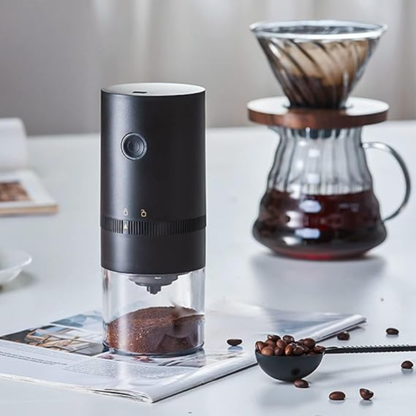 Electric Coffee Grinder Portable Type C Rechargeable Ceramic Burr Mill