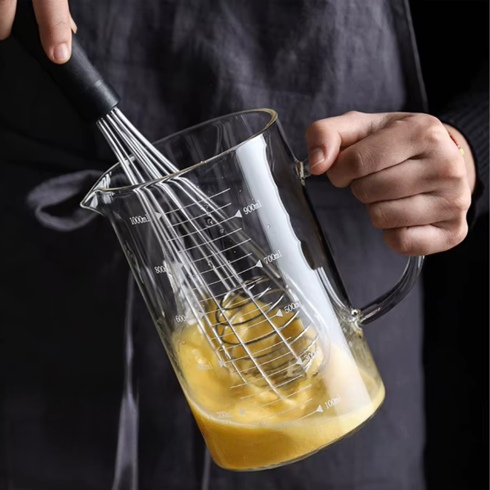 Measuring Cup High Borosilicate Glass with Insulated Handle 3 Sizes