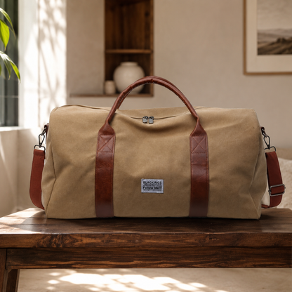 Canvas Duffle Bag Large Capacity Travel Gear and Gym Storage Organizer