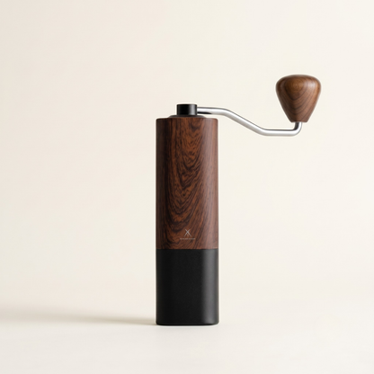 Manual Coffee Grinder with Conical Burr and Long Curved Crank Handle
