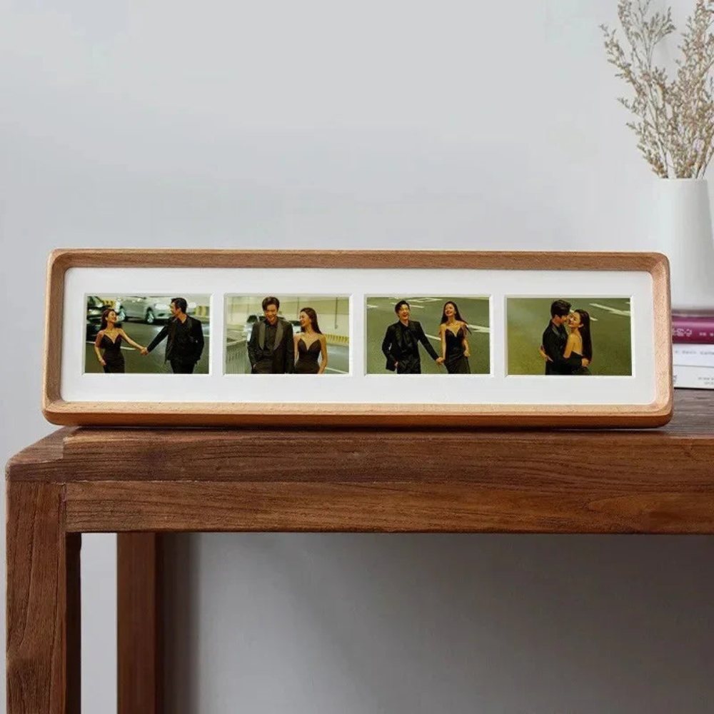 Long Wooden Picture Frame, 3 Or 4 Photo Style