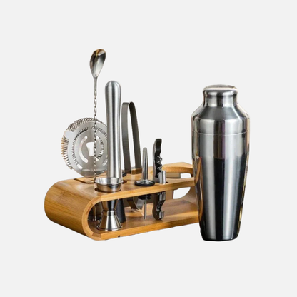 Cocktail Set, 10pcs Bar Kit Essentials Including Storage Stand