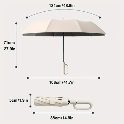 Repel Windproof Travel Umbrella with 10 Rib Frame and Hook Handle