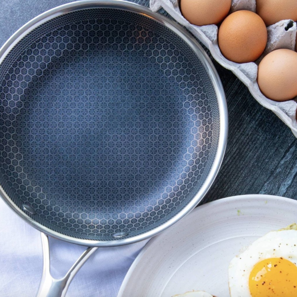Large Non-stick Frying Pan - Modern Stainless Steel