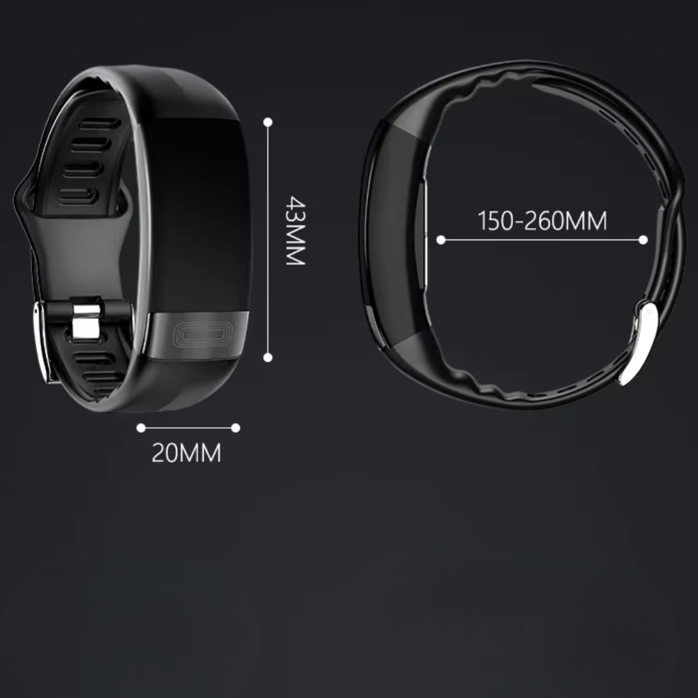 Mens Sports Band Fitness Tracker - ECG Band Measures Blood Pressure, Heart Rate, SpO2 & Sleep Tracker