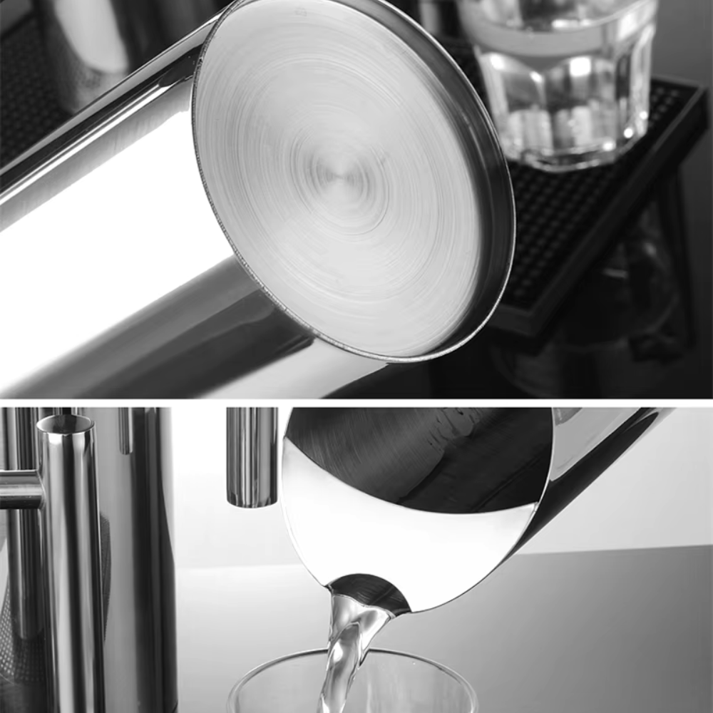 Modern Stainless Steel Pitcher, Holding & Pouring Drinks - 1L, 1.5L, 2L
