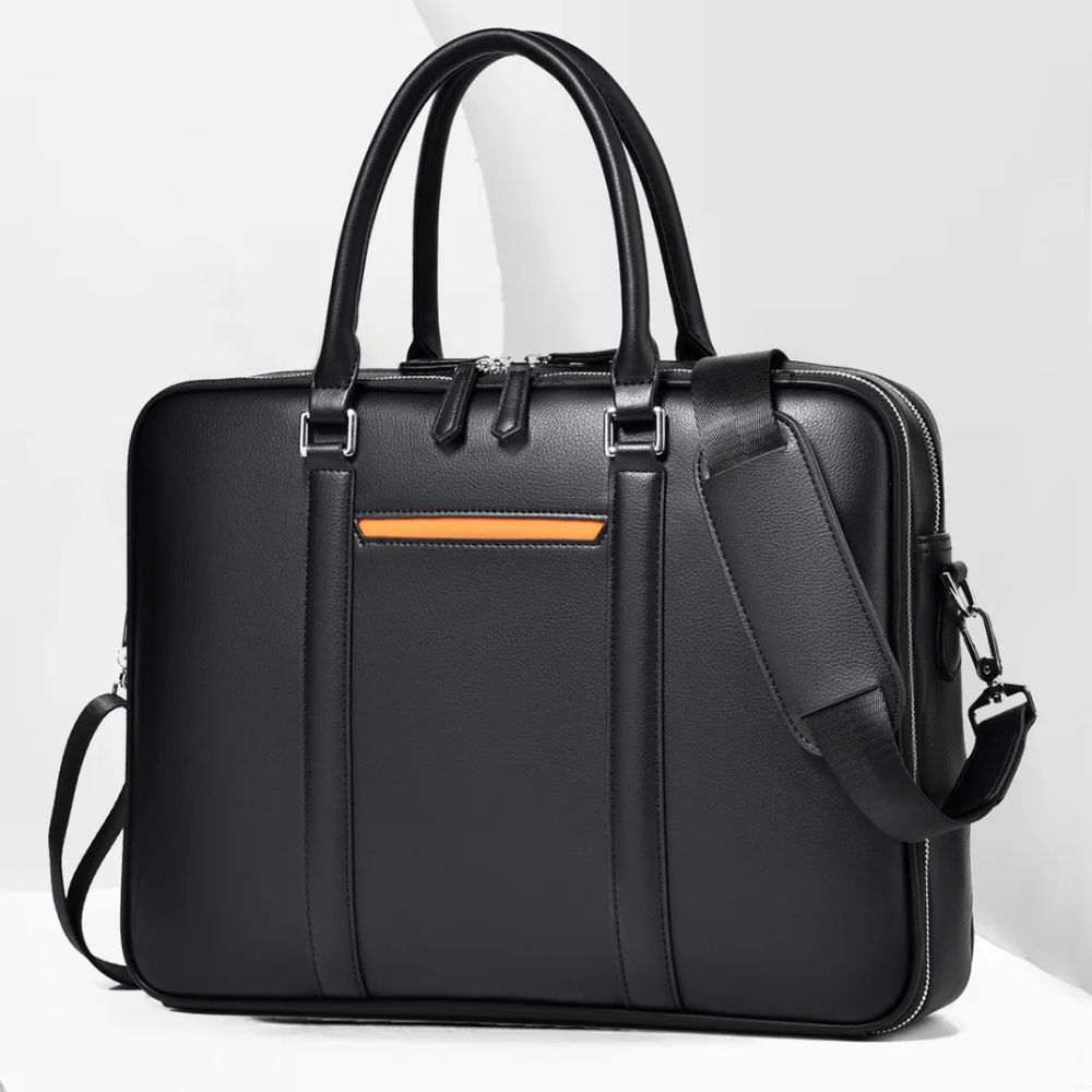Briefcase Organizer with Laptop Compartment and Crossbody Shoulder Strap
