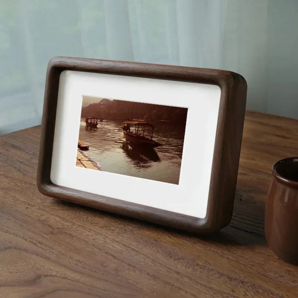 Rectangle Picture Frame, Curved Edge Photo Frame For Office & Home Decor