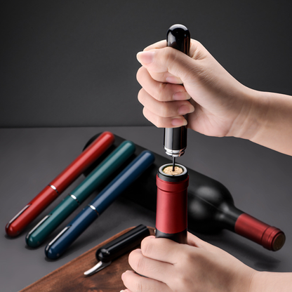 Air Pump Cork Remover, Wine Opener With Foil Cutter