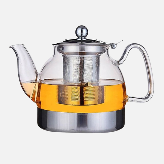 High Borosilicate Glass Teapot Stovetop Gas and Induction Cooker, Boiling Water Tea Kettle With Stainless Steel Filter