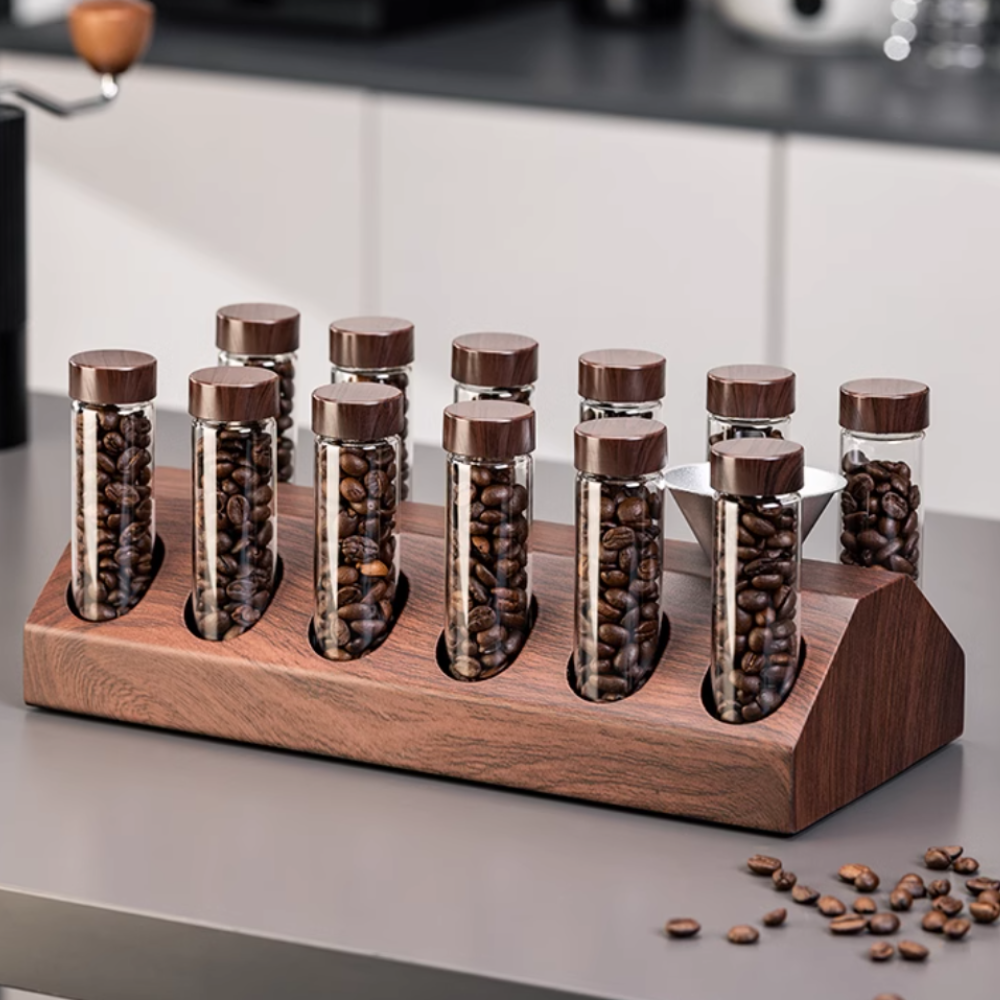 Coffee Bean Storage Test Tube Set - Countertop or Drawer Storage