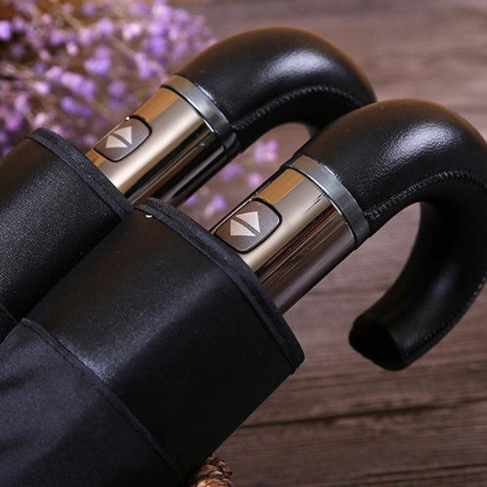 Foldable Umbrella with Automatic 10 Rib Windproof Shield - Business Design
