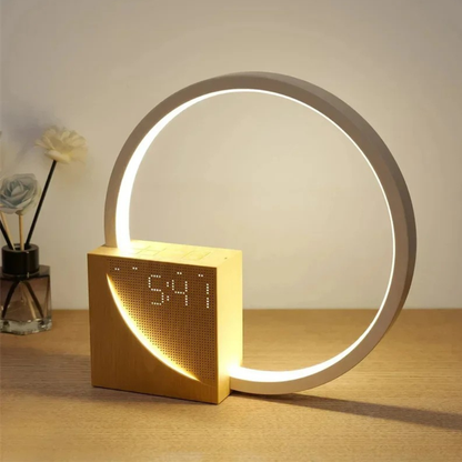 Smart Sunrise Alarm Clock with Circular Reading Lamp and USB Charger