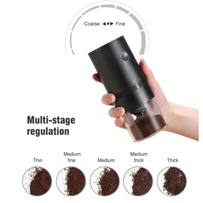 Electric Coffee Grinder Portable Type C Rechargeable Ceramic Burr Mill