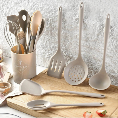 Kitchen Utensils with Holder - 15pcs Silicone Cooking Set