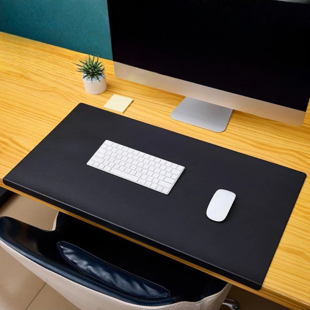 Non-Slip Desk Mat, Lipped Wrist & Elbow Cushion Mouse Pad For Office, Gaming & Work