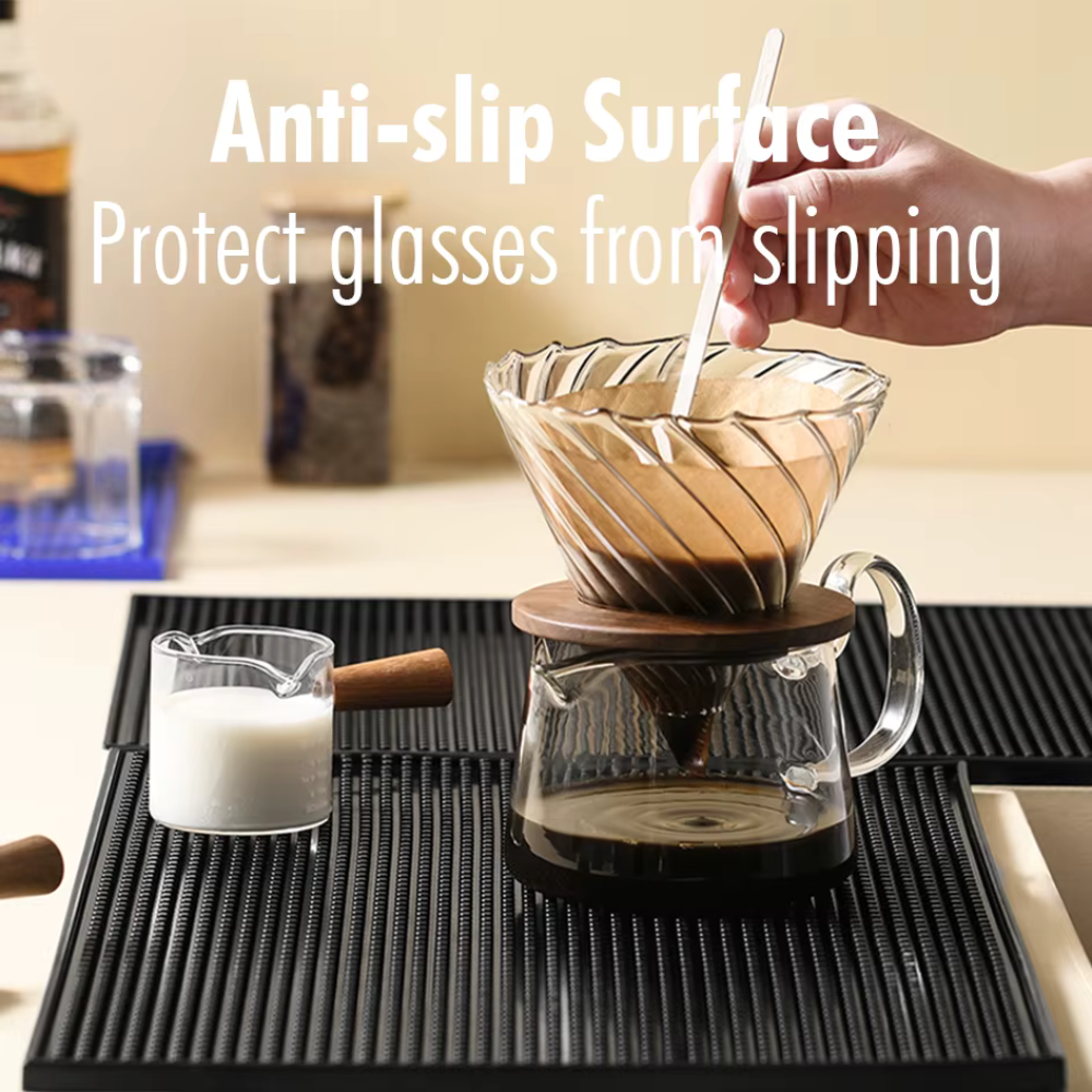 Black Coffee and Kitchen Mat - Keeps Countertop Dry