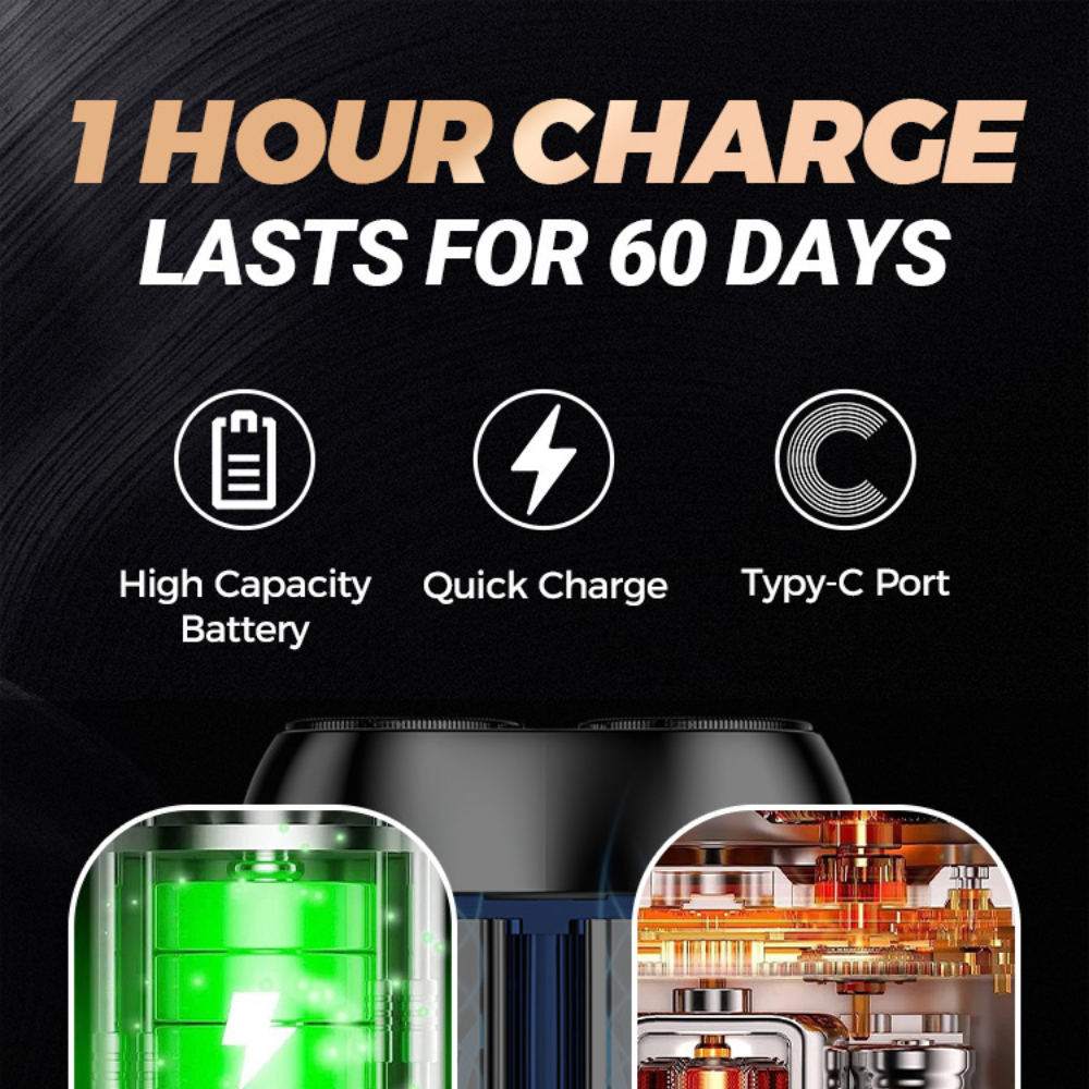 Portable Double Head Electric Shaver - Pocket size