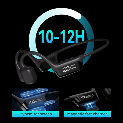 Bone Conduction Headphones Open Ear Bluetooth 5.4 for Water Sports and Fitness