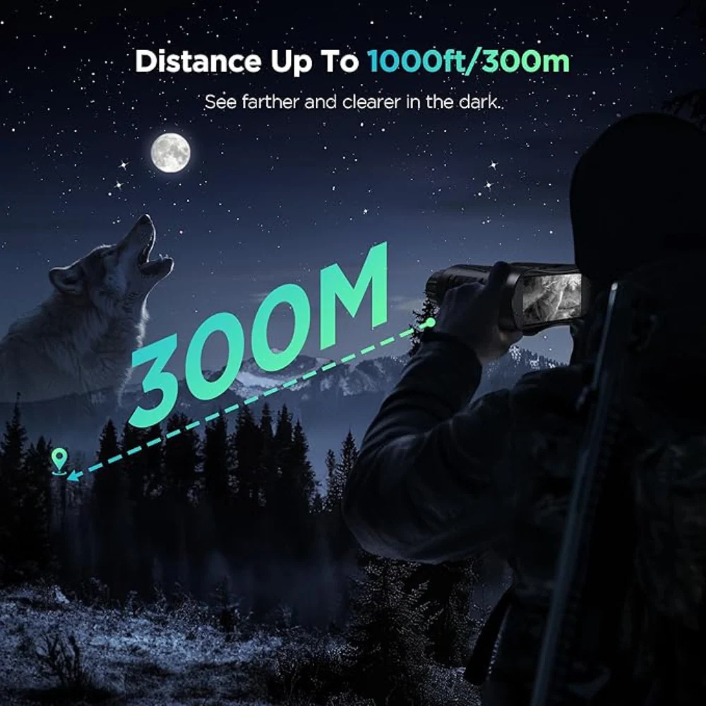 Binoculars with 4K Video, 36MP Photo, 8x Digital Zoom and 3.2 Inch Screen