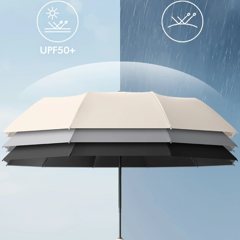 Repel Windproof Travel Umbrella with 10 Rib Frame and Hook Handle