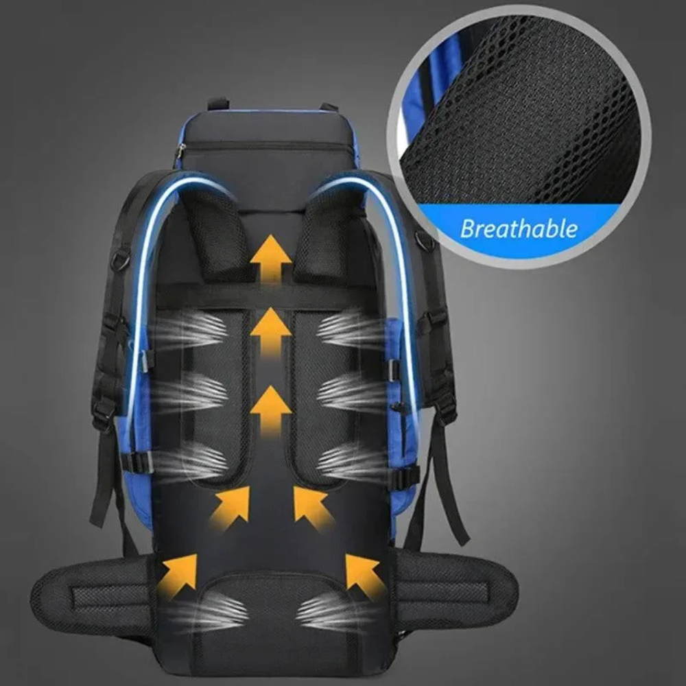 Hiking Backpack 90L Extra Large Rucksack for Multi Day Trekking